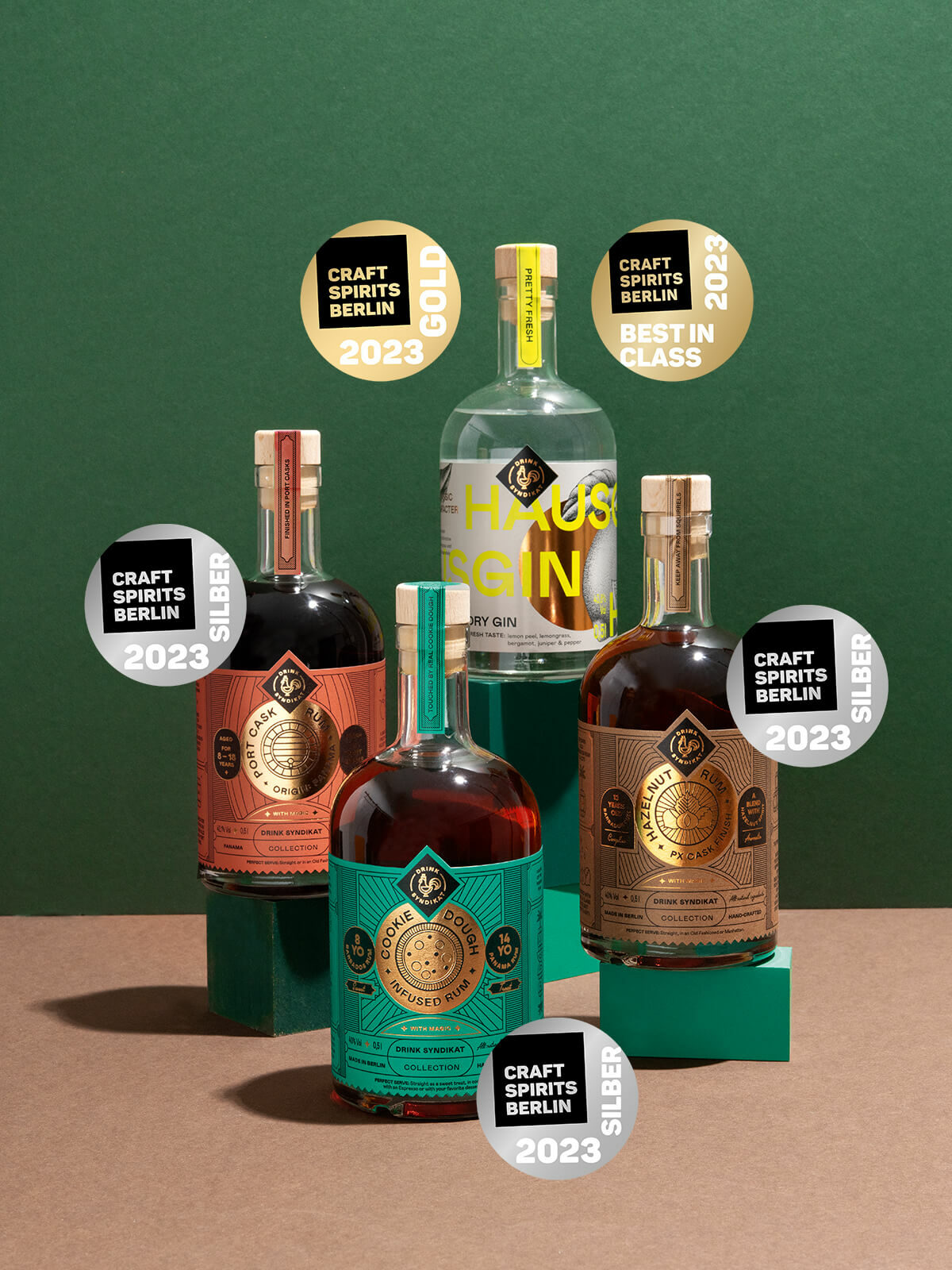 Drink Syndikat Spirituosen aus der Spirits Collection mit Awards