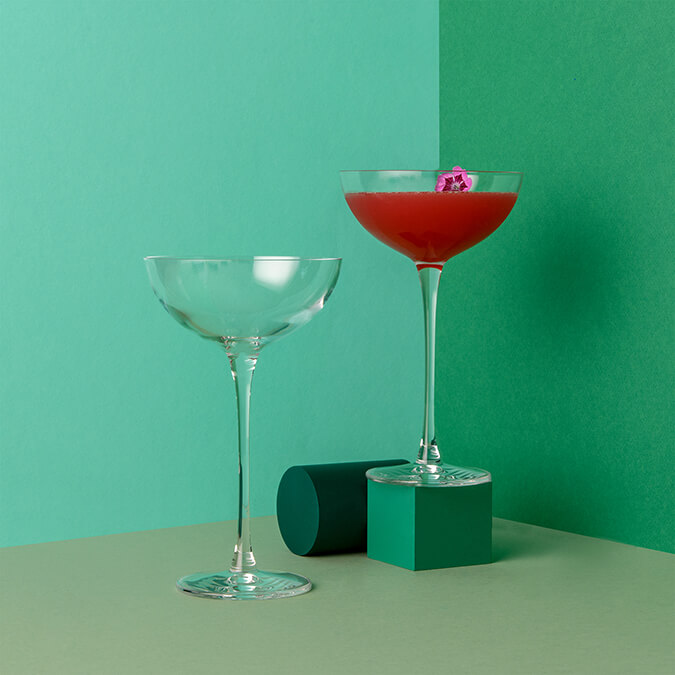 Nude Glass Hepburn Coupe Glas 195ml - für Cocktail Rezepte mit besonderem Stil